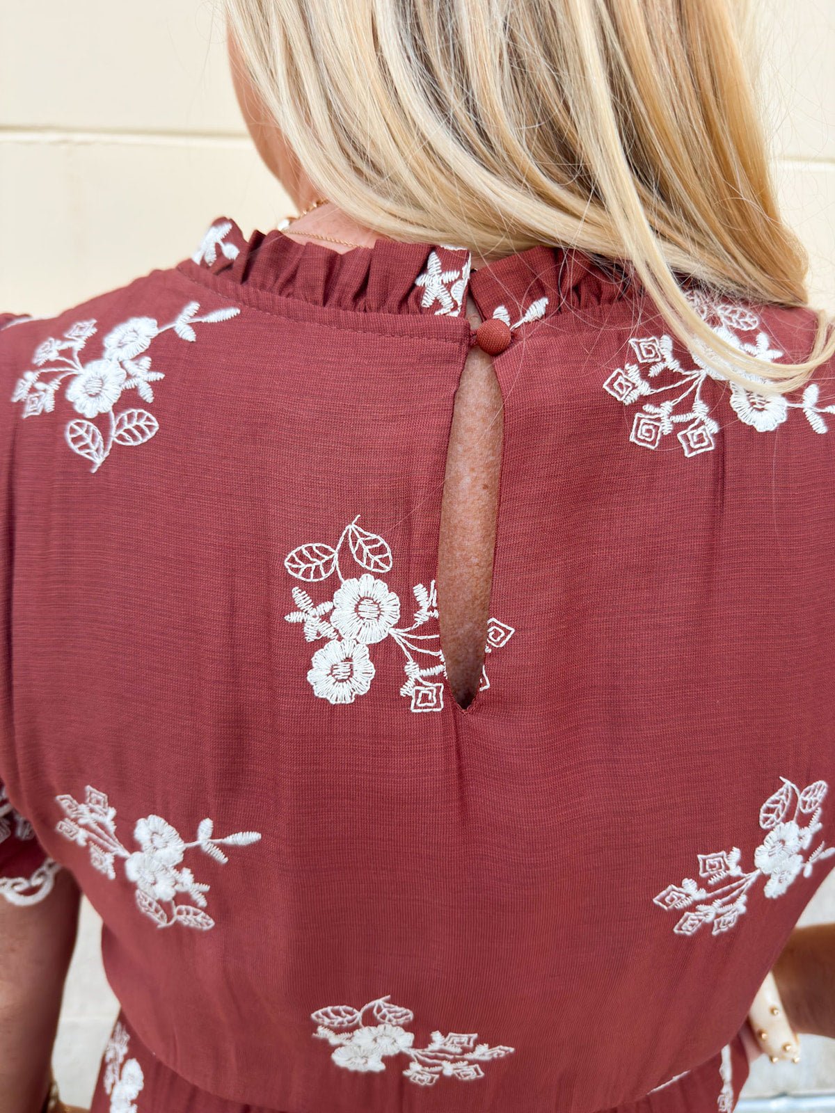 The Meadow Grace Embroidered Midi Dress - The Pink Pineapple 850