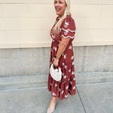 The Meadow Grace Embroidered Midi Dress - The Pink Pineapple 850