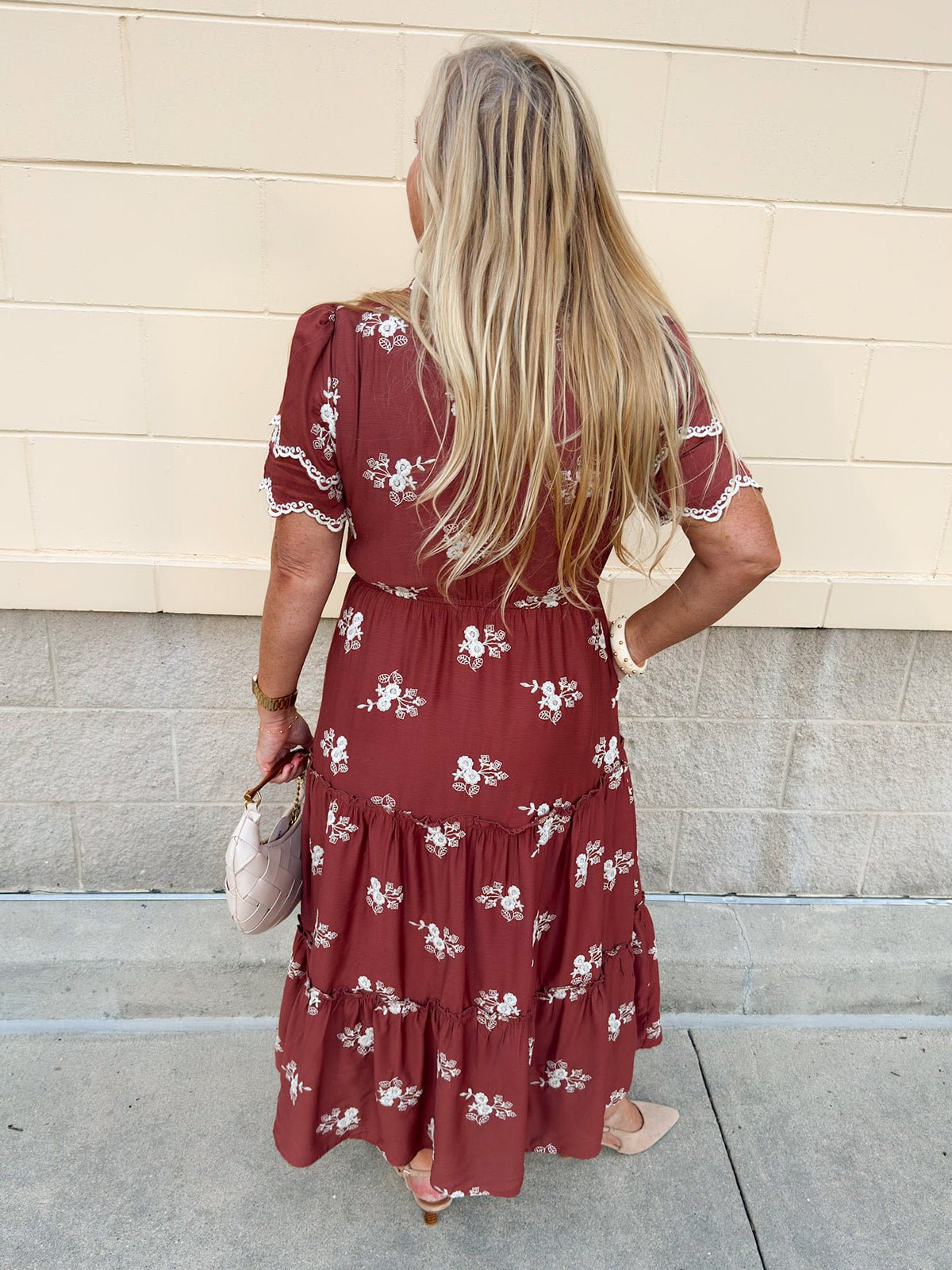 The Meadow Grace Embroidered Midi Dress - The Pink Pineapple 850