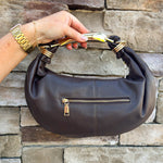 The Mocha Luxe Asymmetrical Handbag - The Pink Pineapple 850