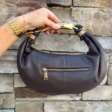 The Mocha Luxe Asymmetrical Handbag - The Pink Pineapple 850