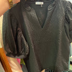 The Noir Muse Puff Sleeve Blouse - The Pink Pineapple 850