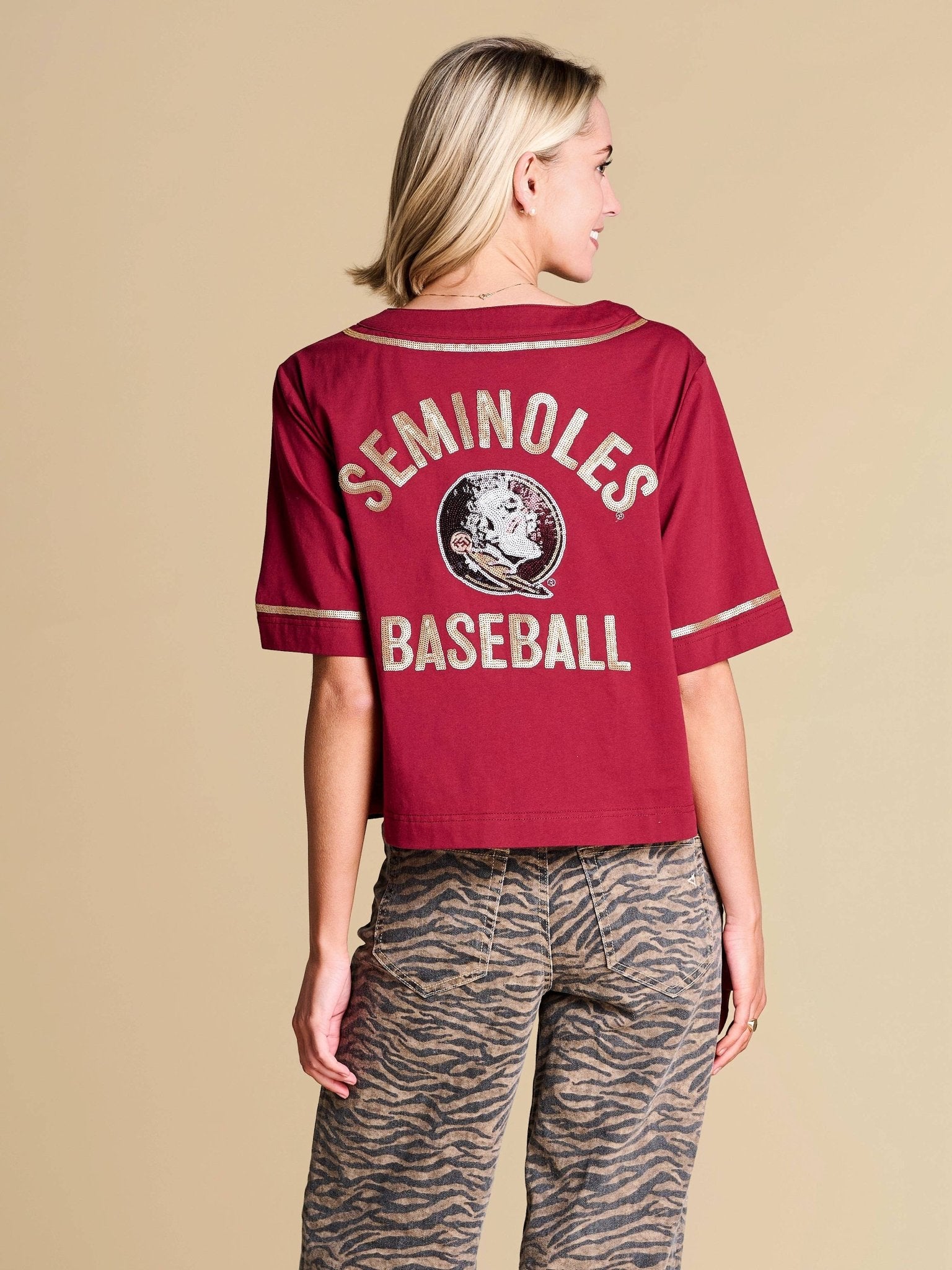 The Outfield Sequin Jersey | FSU - The Pink Pineapple 850