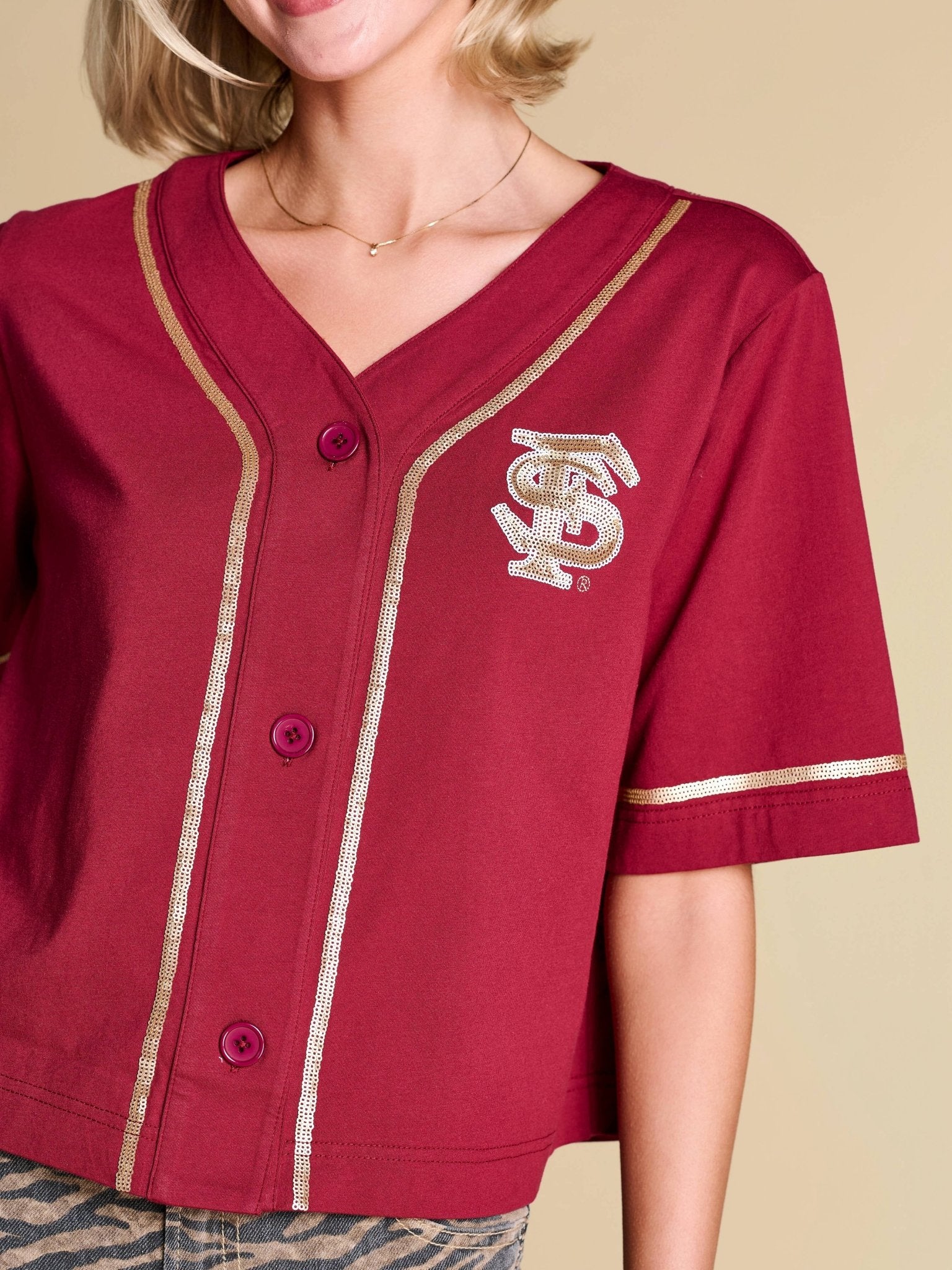 The Outfield Sequin Jersey | FSU - The Pink Pineapple 850