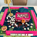 [The Pink Pineapple] Glow Wild Elysium Luxury Mahjong Tile Set Tablescape - The Pink Pineapple 850