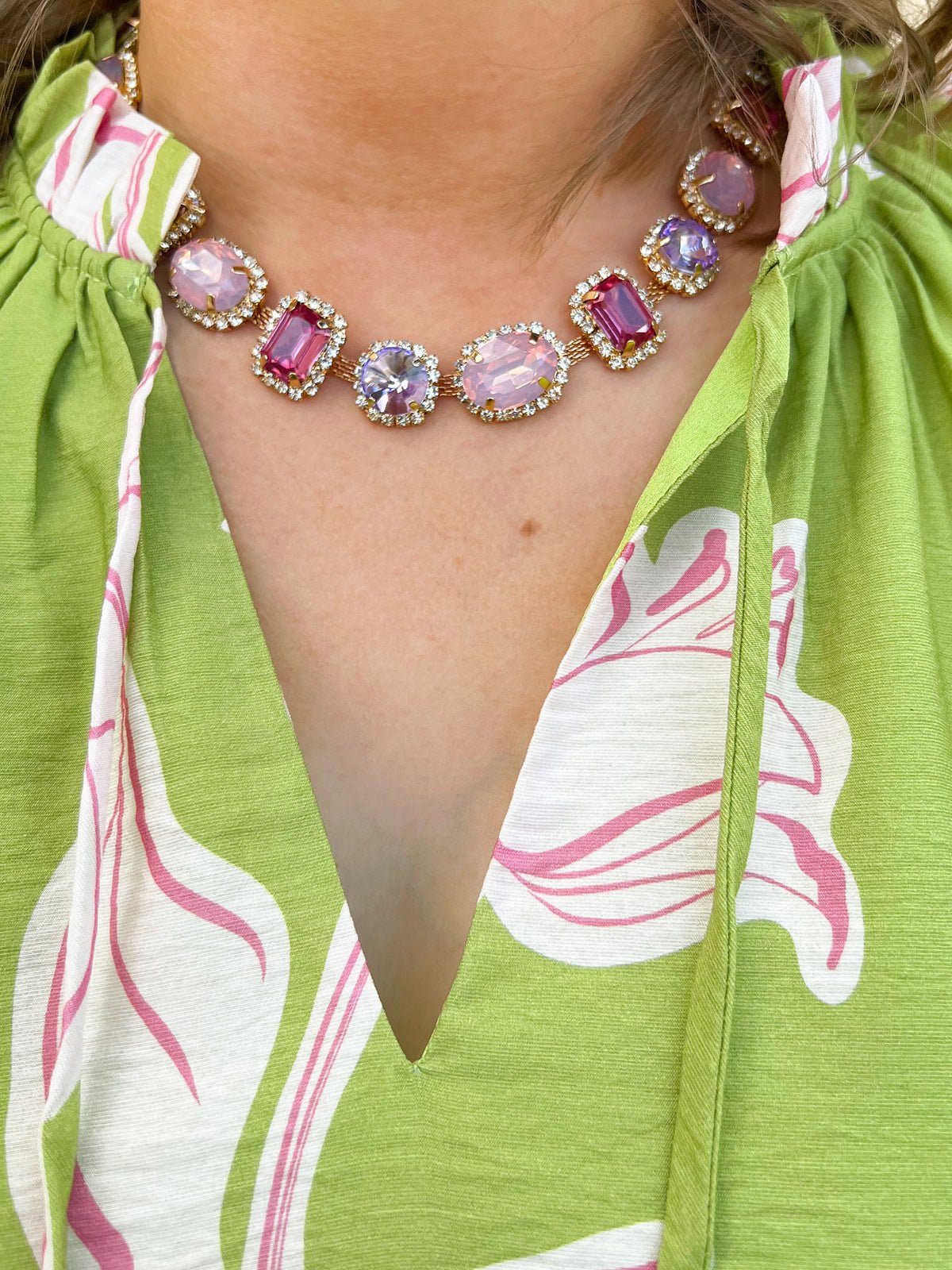 The Rosalie Gem Necklace - The Pink Pineapple 850