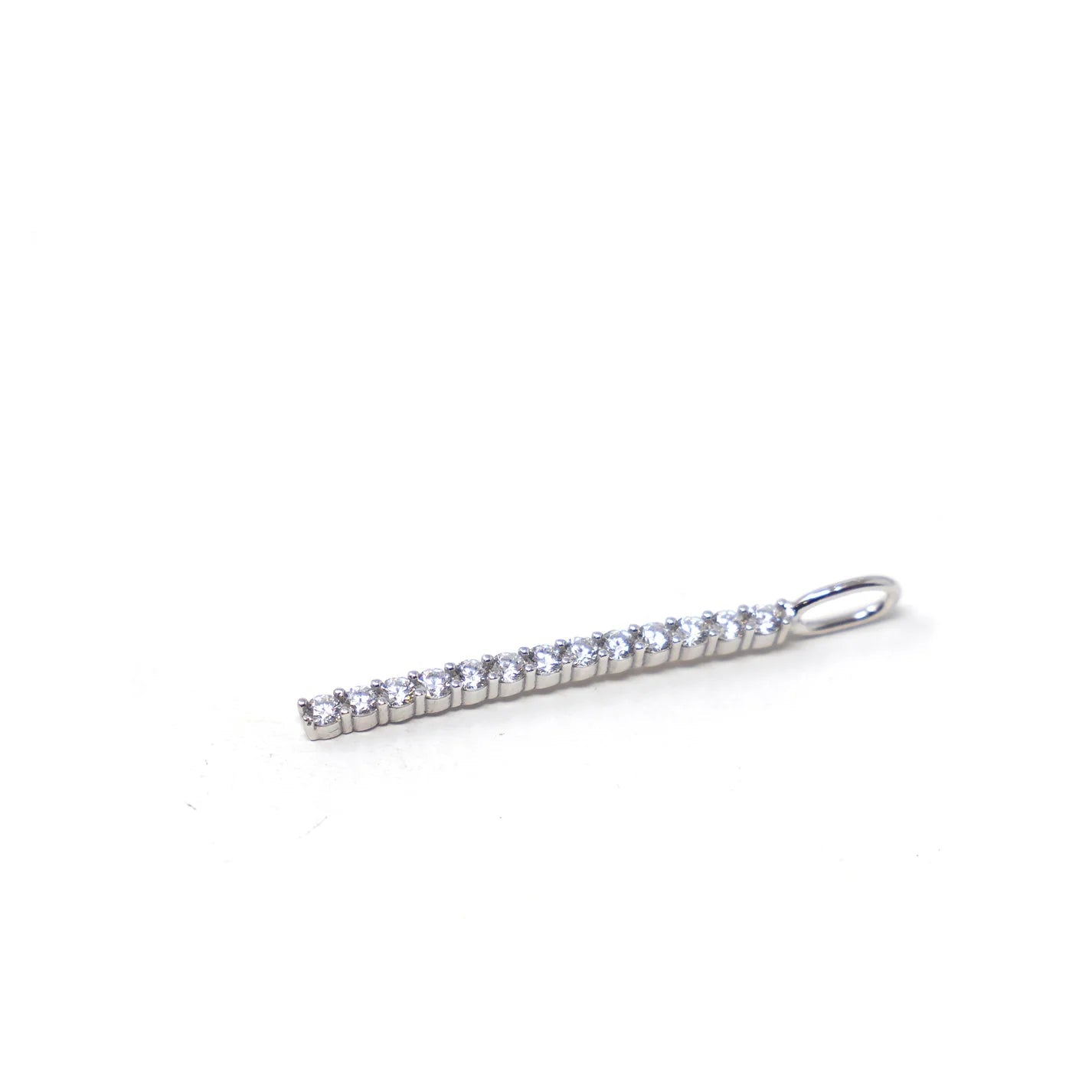 [The Sis Kiss] Bling Bar Charm in Silver - The Pink Pineapple 850