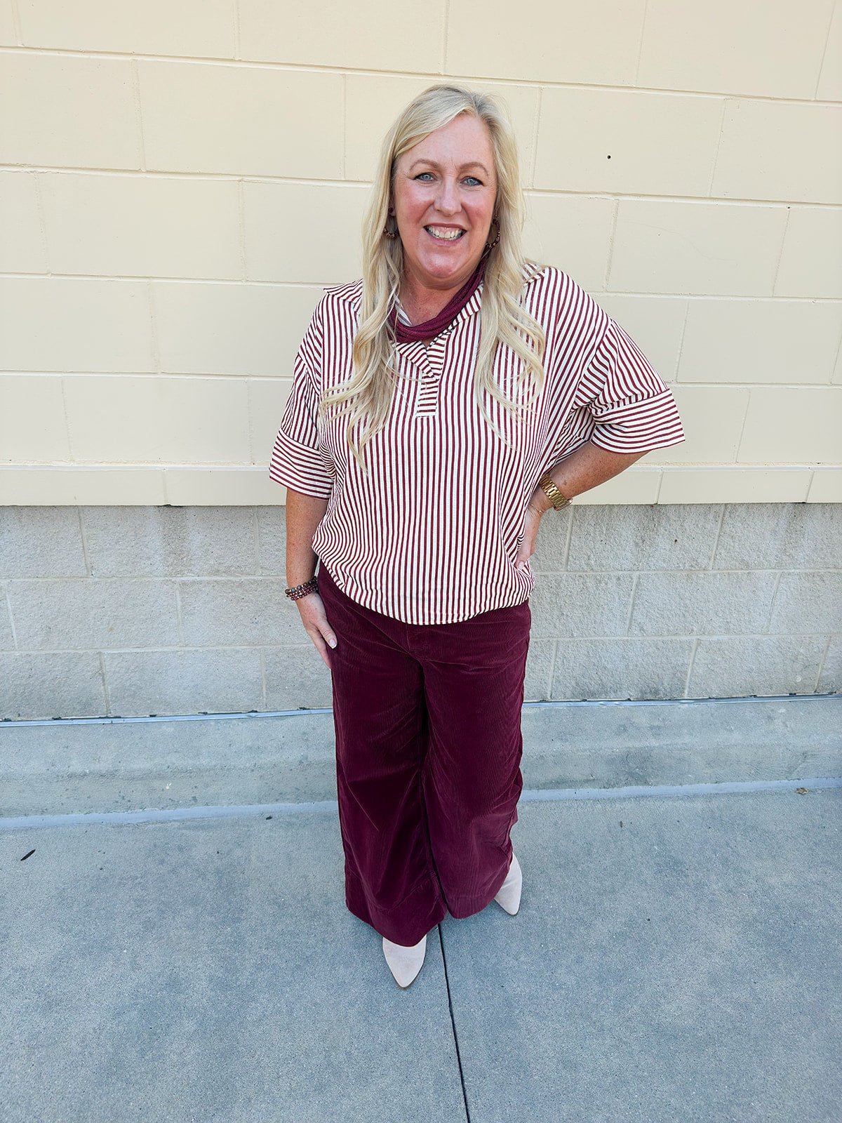 The Tallahassee Stripes Seersucker Top - The Pink Pineapple 850