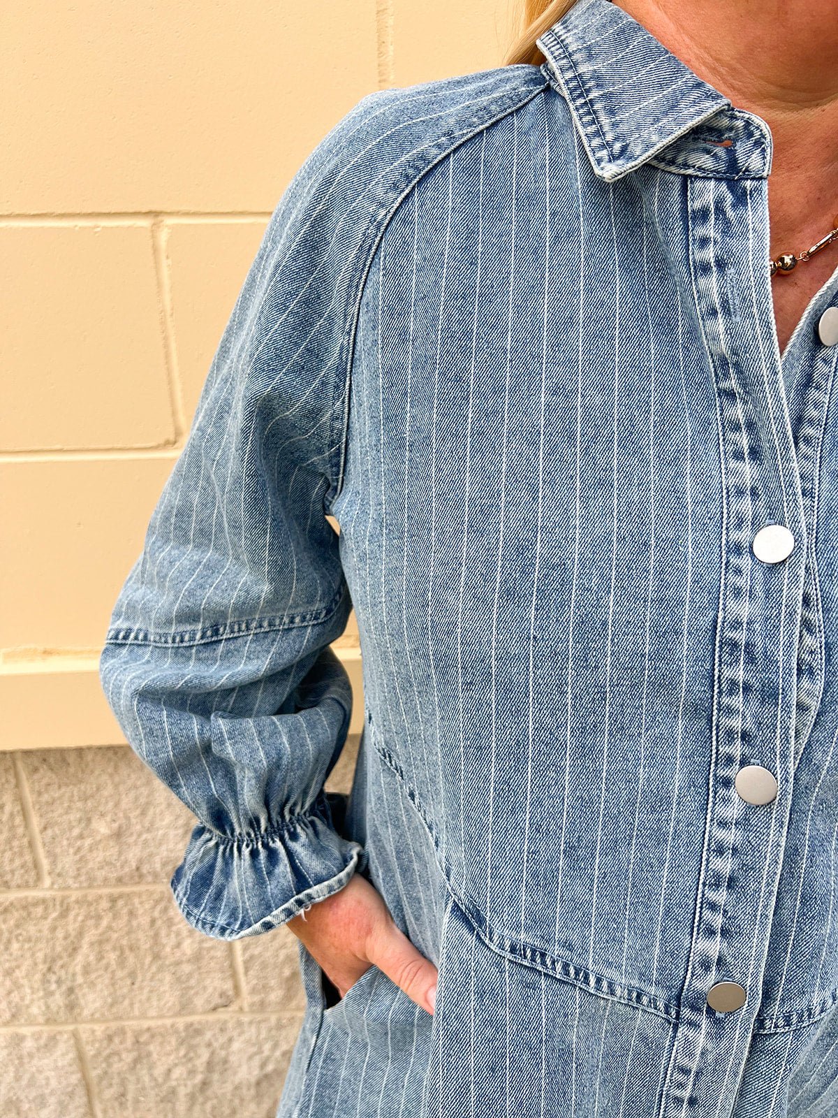 The Willow Lane Denim Dress - The Pink Pineapple 850