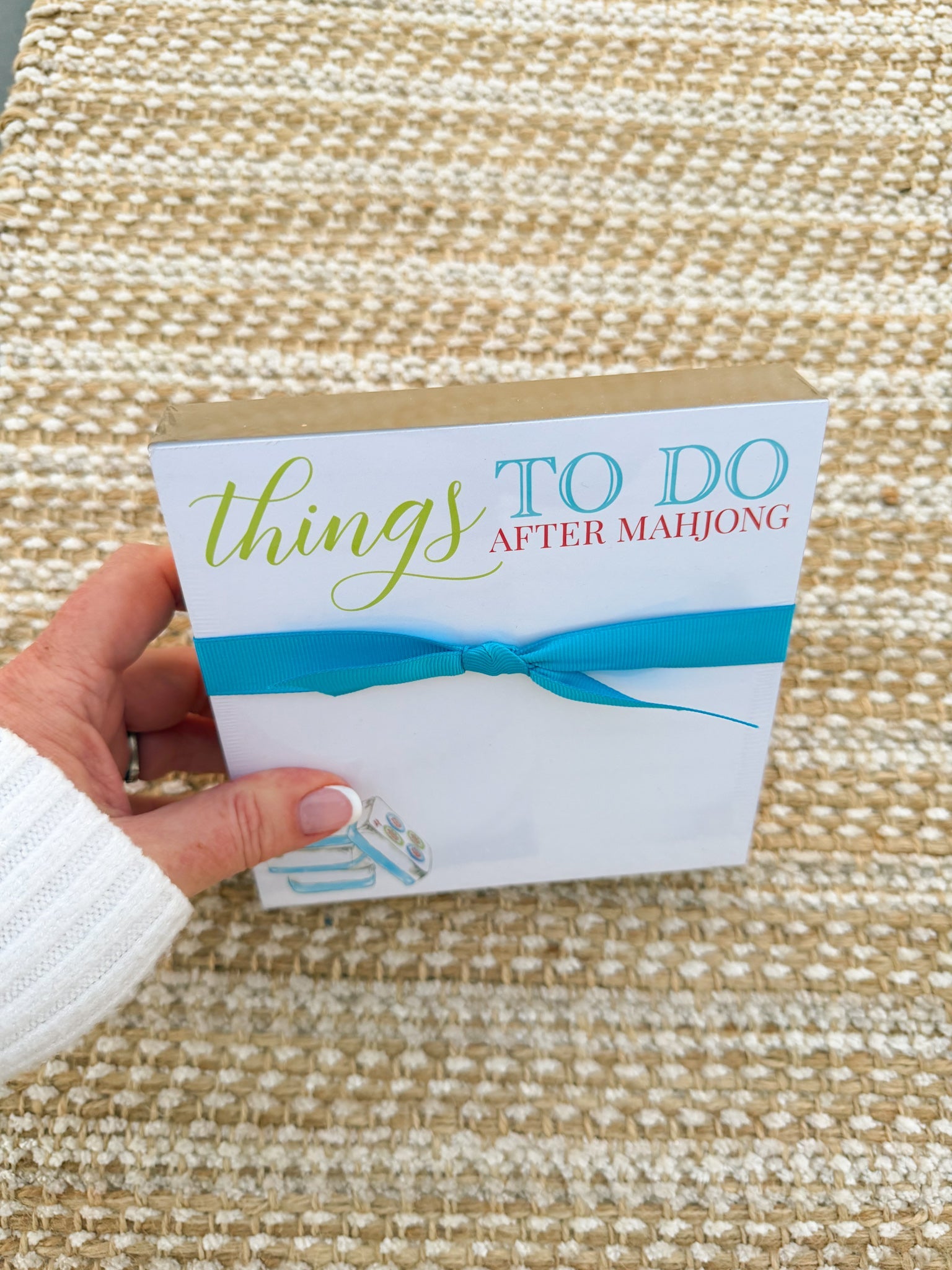 Things To Do After Mahjong Luxe Notepad - The Pink Pineapple 850