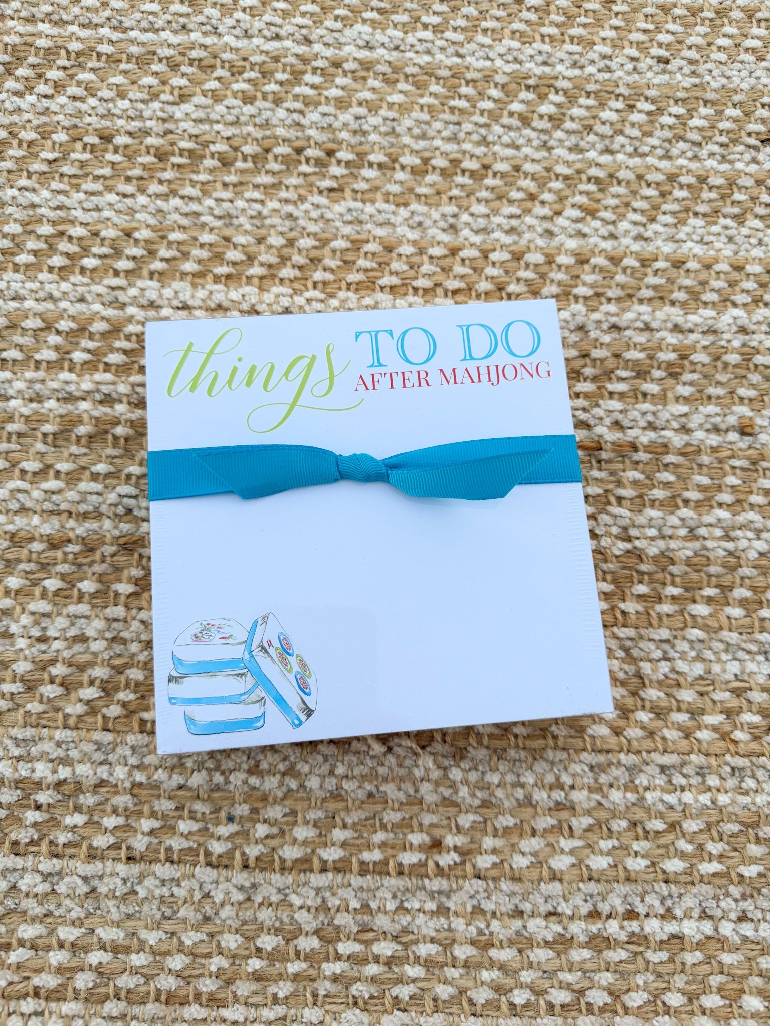 Things To Do After Mahjong Luxe Notepad - The Pink Pineapple 850