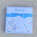 Things To Do After Needlepoint Cocktails Luxe Mini Notepad - The Pink Pineapple 850