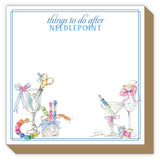 Things To Do After Needlepoint Cocktails Luxe Mini Notepad - The Pink Pineapple 850