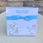 Things To Do After Needlepoint Cocktails Luxe Mini Notepad - The Pink Pineapple 850