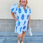 [THML] Bluebell Stripe Lace Detail Mini Dress - The Pink Pineapple 850