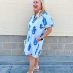 [THML] Bluebell Stripe Lace Detail Mini Dress - The Pink Pineapple 850