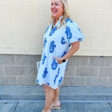 [THML] Bluebell Stripe Lace Detail Mini Dress - The Pink Pineapple 850