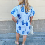 [THML] Bluebell Stripe Lace Detail Mini Dress - The Pink Pineapple 850