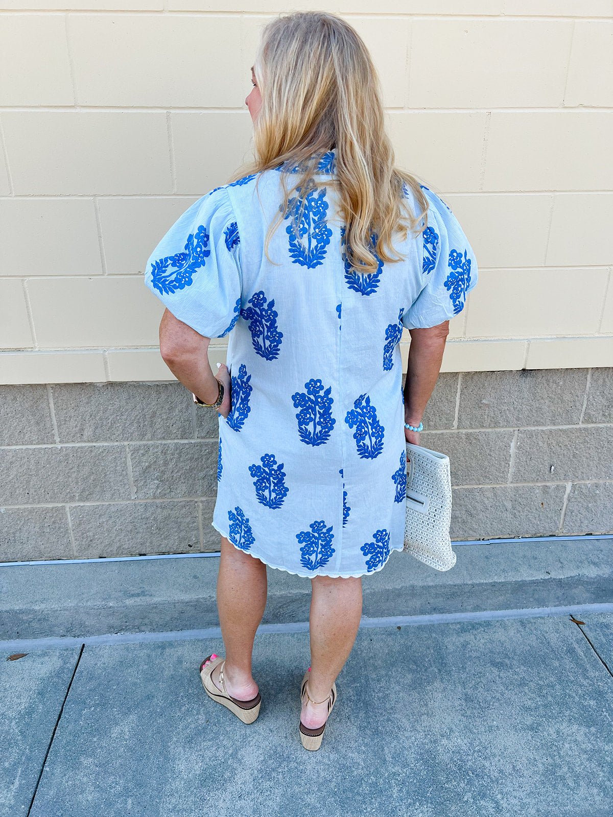 [THML] Bluebell Stripe Lace Detail Mini Dress - The Pink Pineapple 850