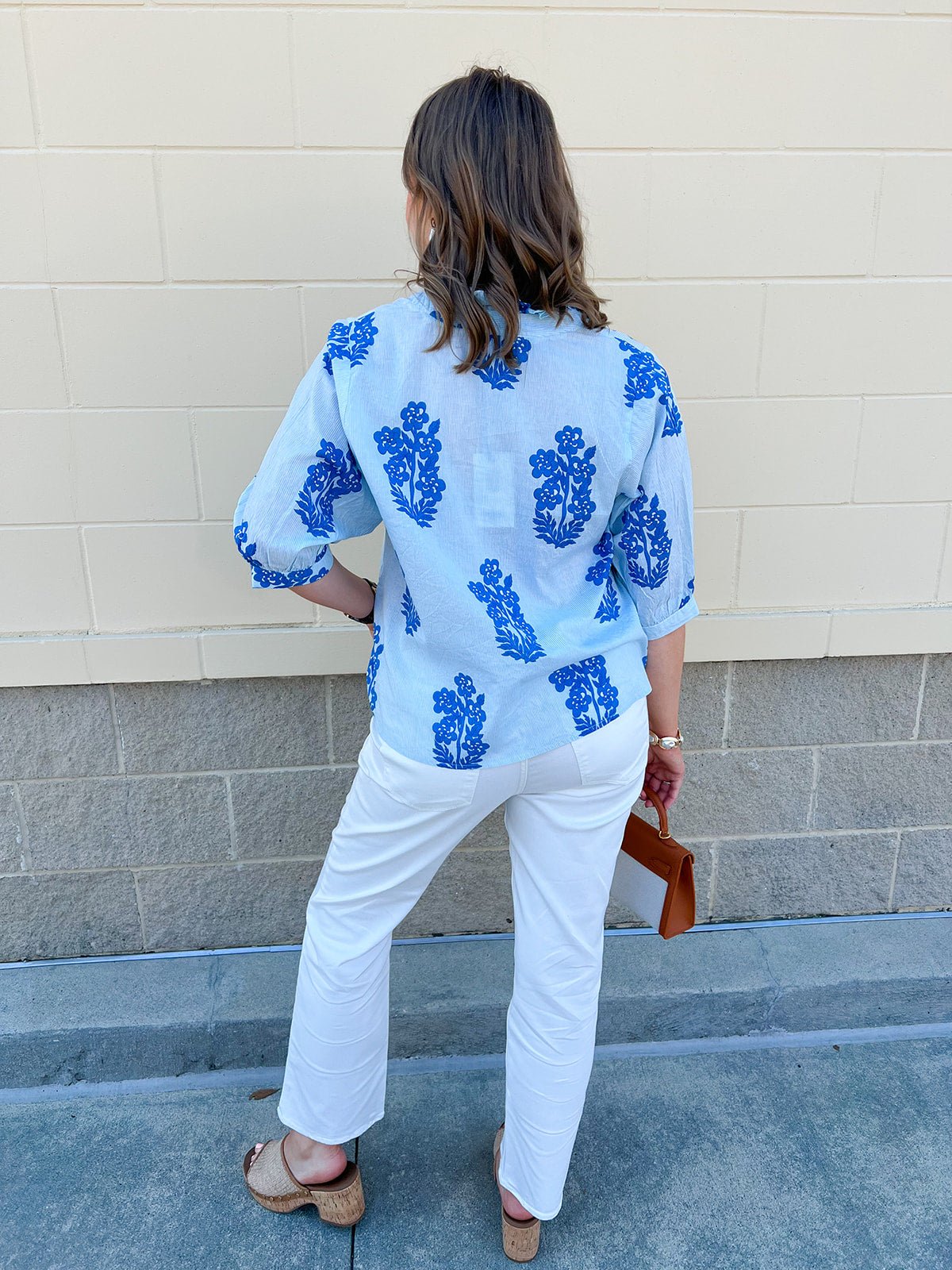 [THML] Bluebell Stripe Lace Detail Top - The Pink Pineapple 850