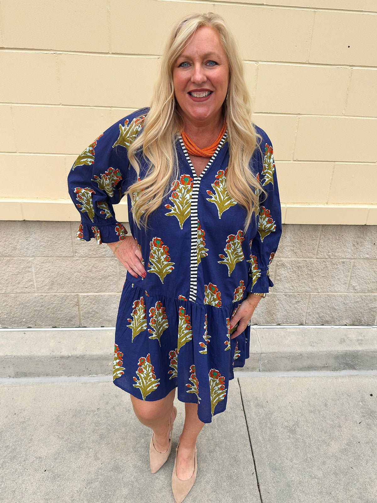 [THML] Fall in Florals Mini Dress - The Pink Pineapple 850