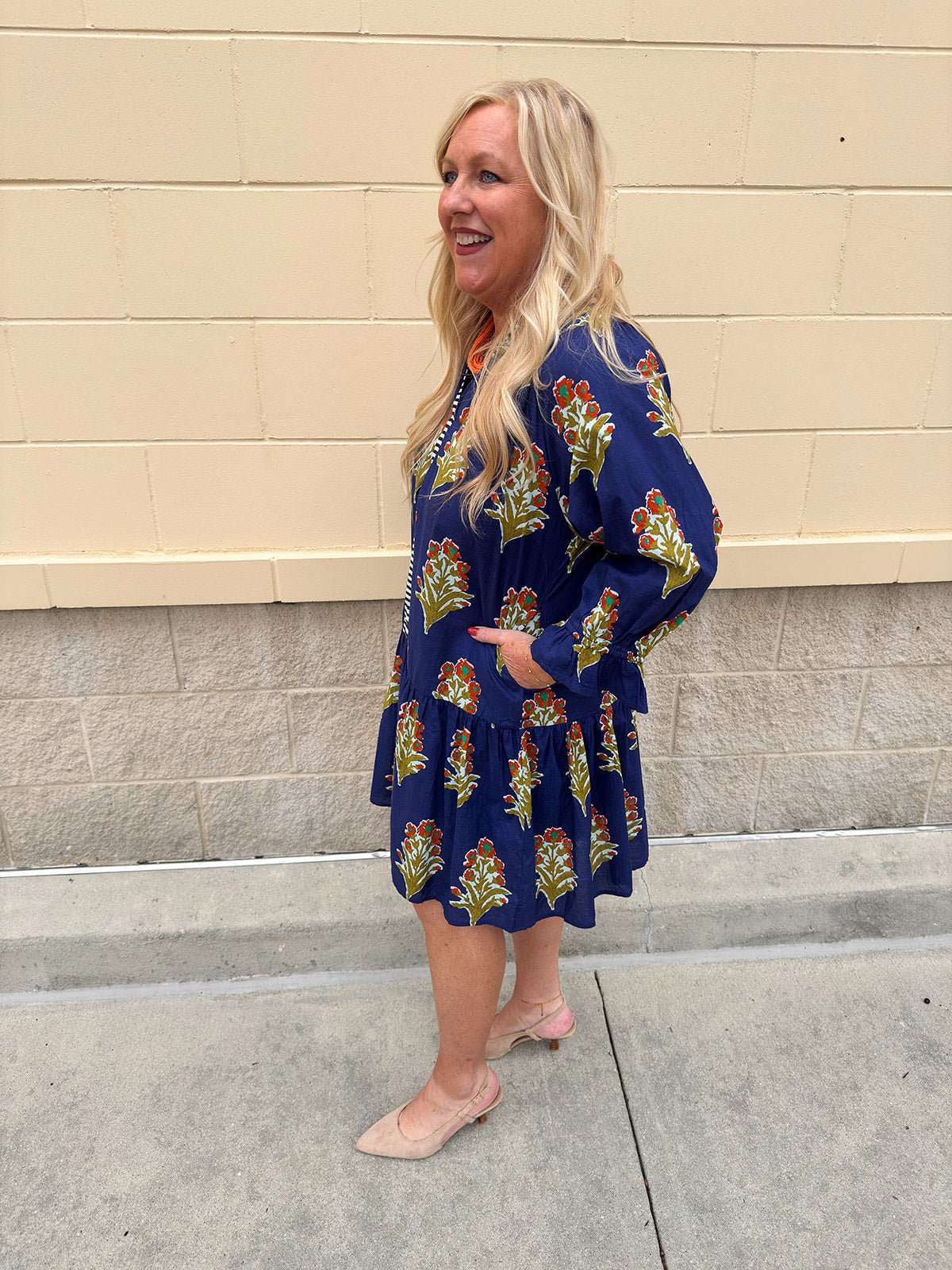 [THML] Fall in Florals Mini Dress - The Pink Pineapple 850