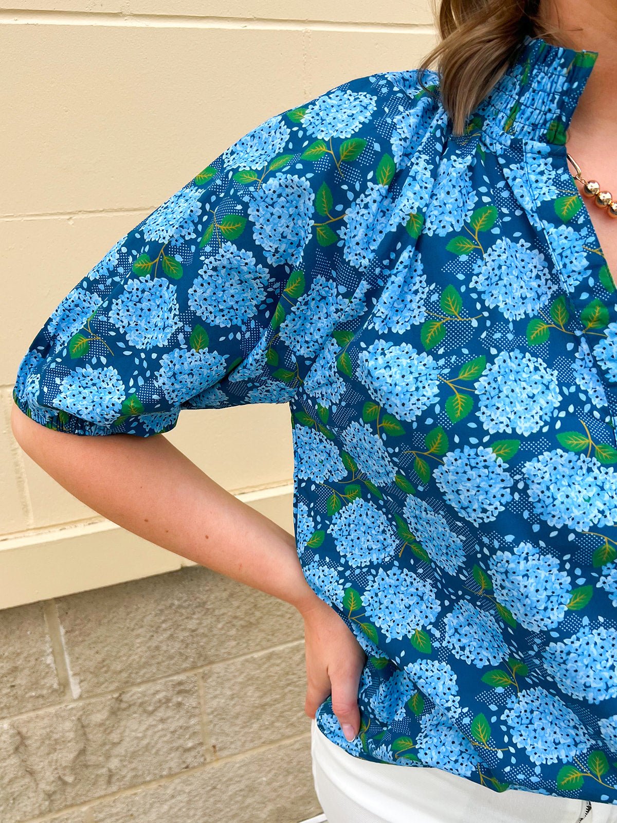 [THML] Hydrangea Daydream Blouse - The Pink Pineapple 850