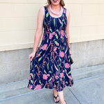 [THML] Moonflower Market Midi Dress - The Pink Pineapple 850