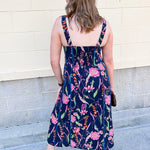 [THML] Moonflower Market Midi Dress - The Pink Pineapple 850