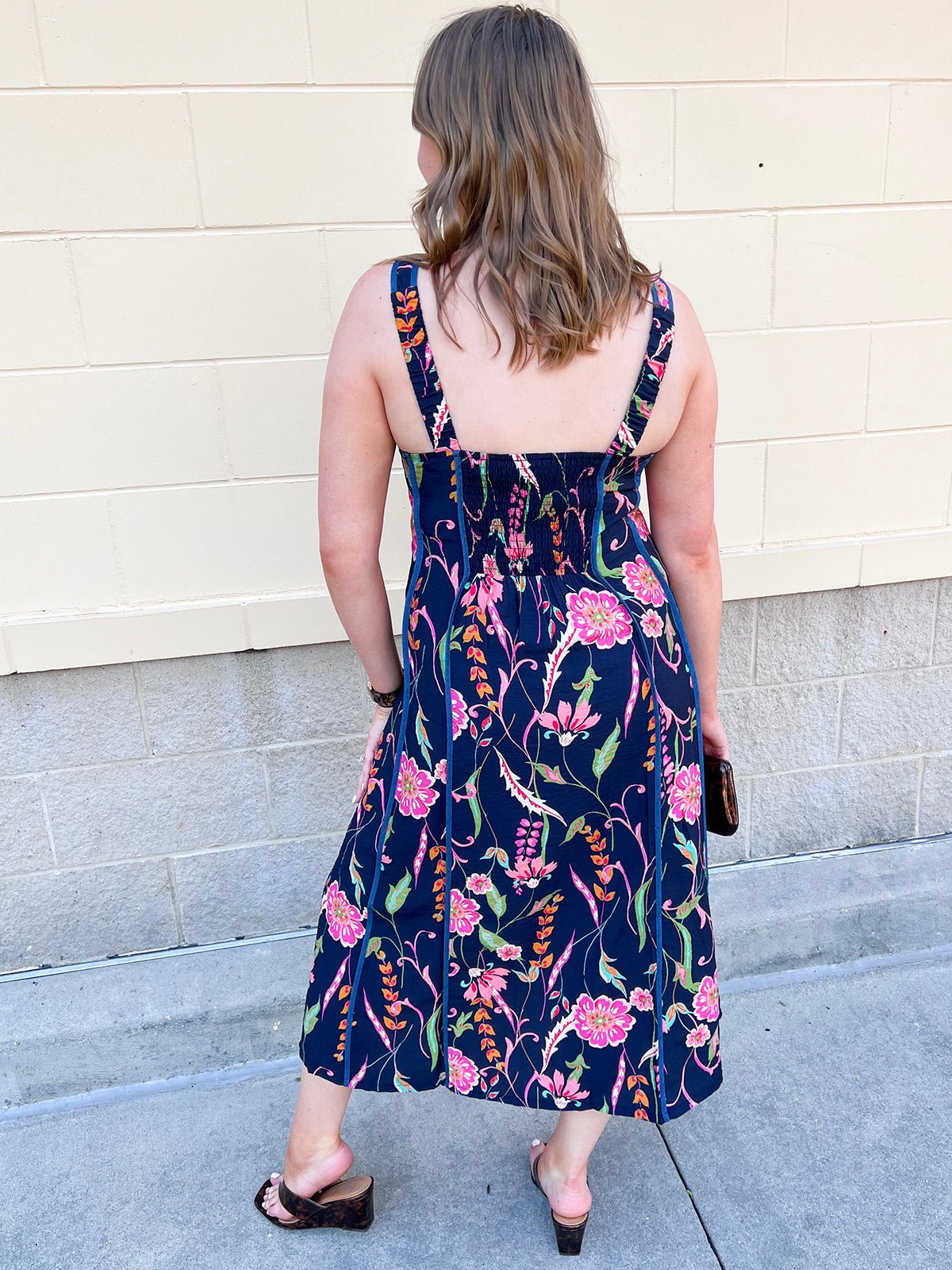 [THML] Moonflower Market Midi Dress - The Pink Pineapple 850