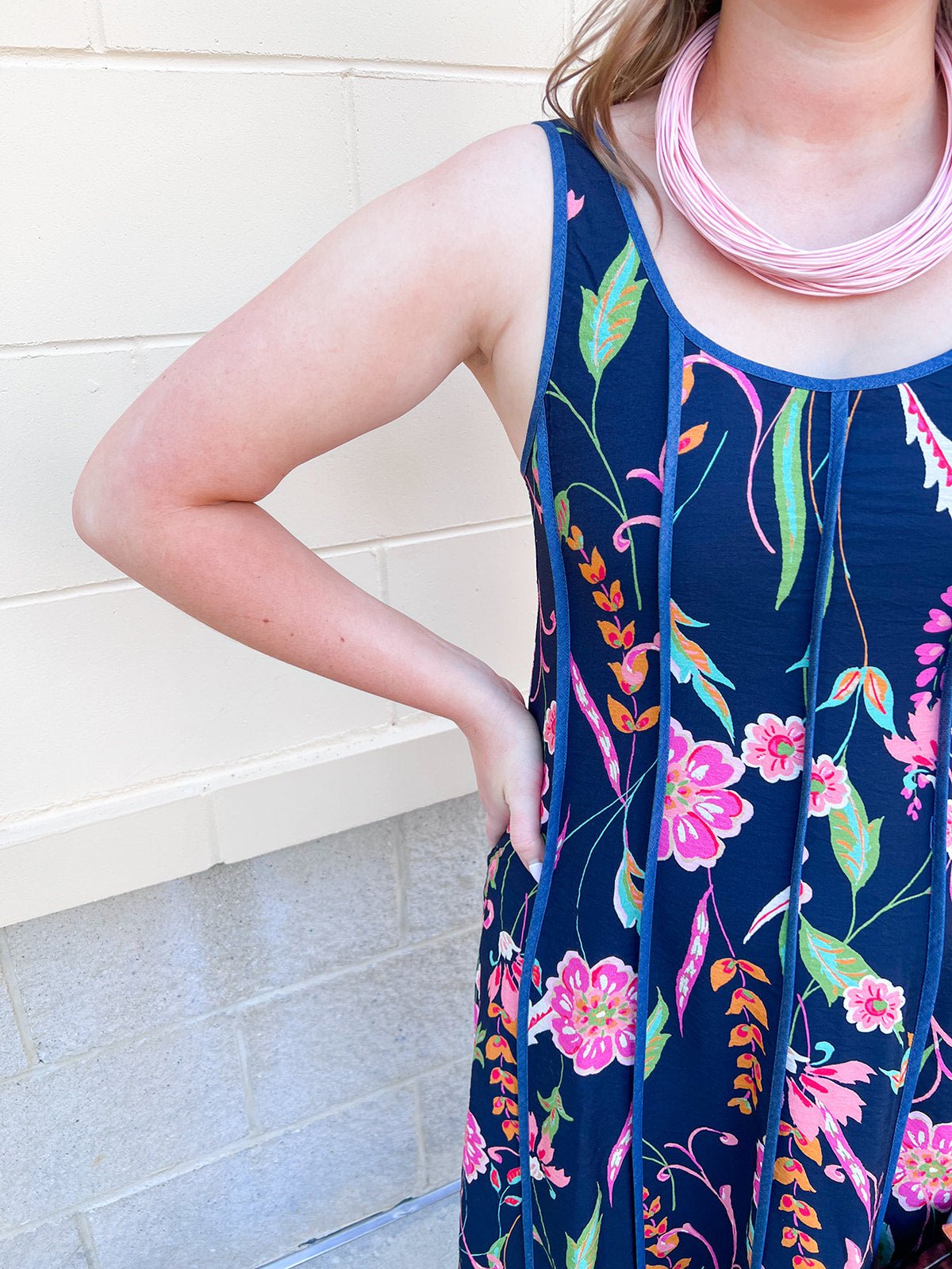 [THML] Moonflower Market Midi Dress - The Pink Pineapple 850