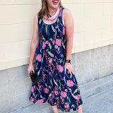 [THML] Moonflower Market Midi Dress - The Pink Pineapple 850