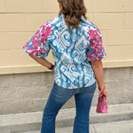 [THML] Sunlit Petal Blouse - The Pink Pineapple 850