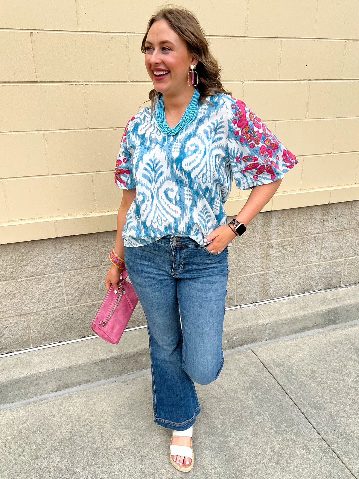 [THML] Sunlit Petal Blouse - The Pink Pineapple 850
