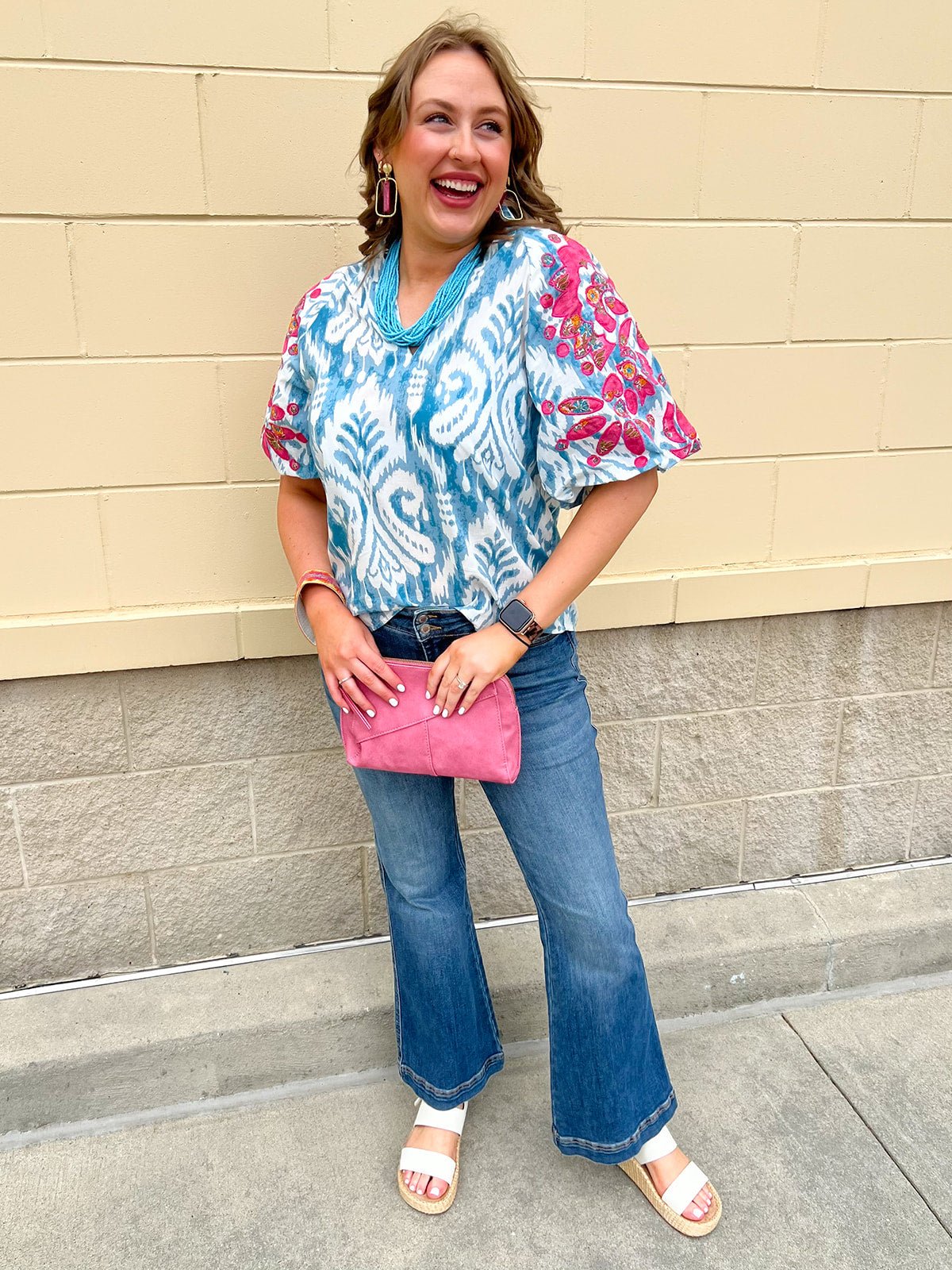 [THML] Sunlit Petal Blouse - The Pink Pineapple 850