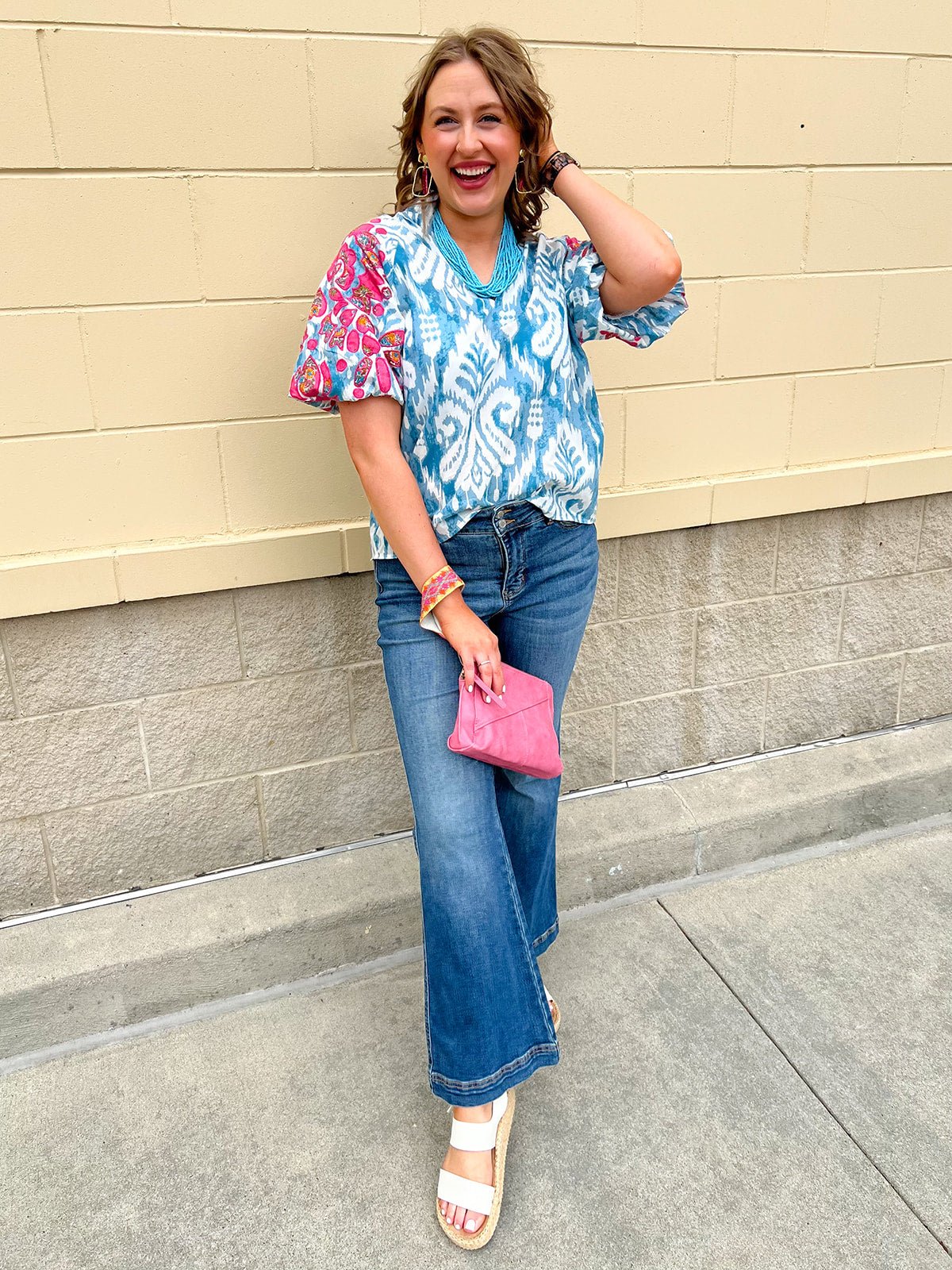 [THML] Sunlit Petal Blouse - The Pink Pineapple 850