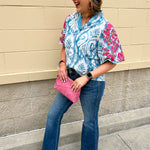 [THML] Sunlit Petal Blouse - The Pink Pineapple 850