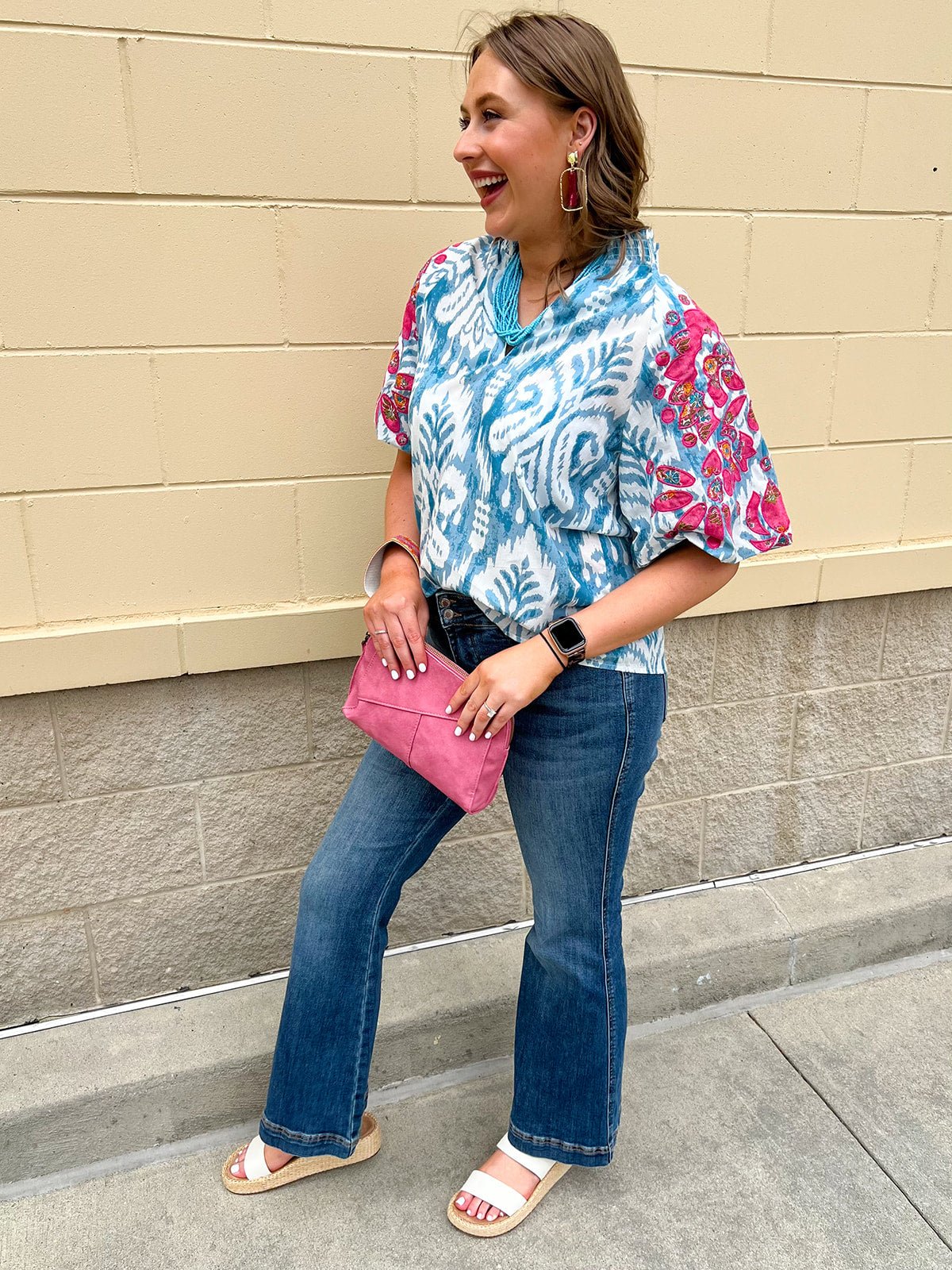 [THML] Sunlit Petal Blouse - The Pink Pineapple 850
