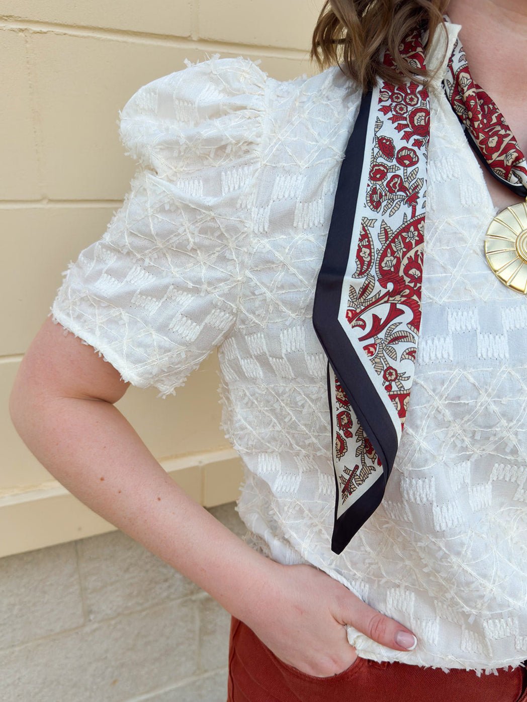 [THML] Toasted Marshmallow Textured Top - The Pink Pineapple 850