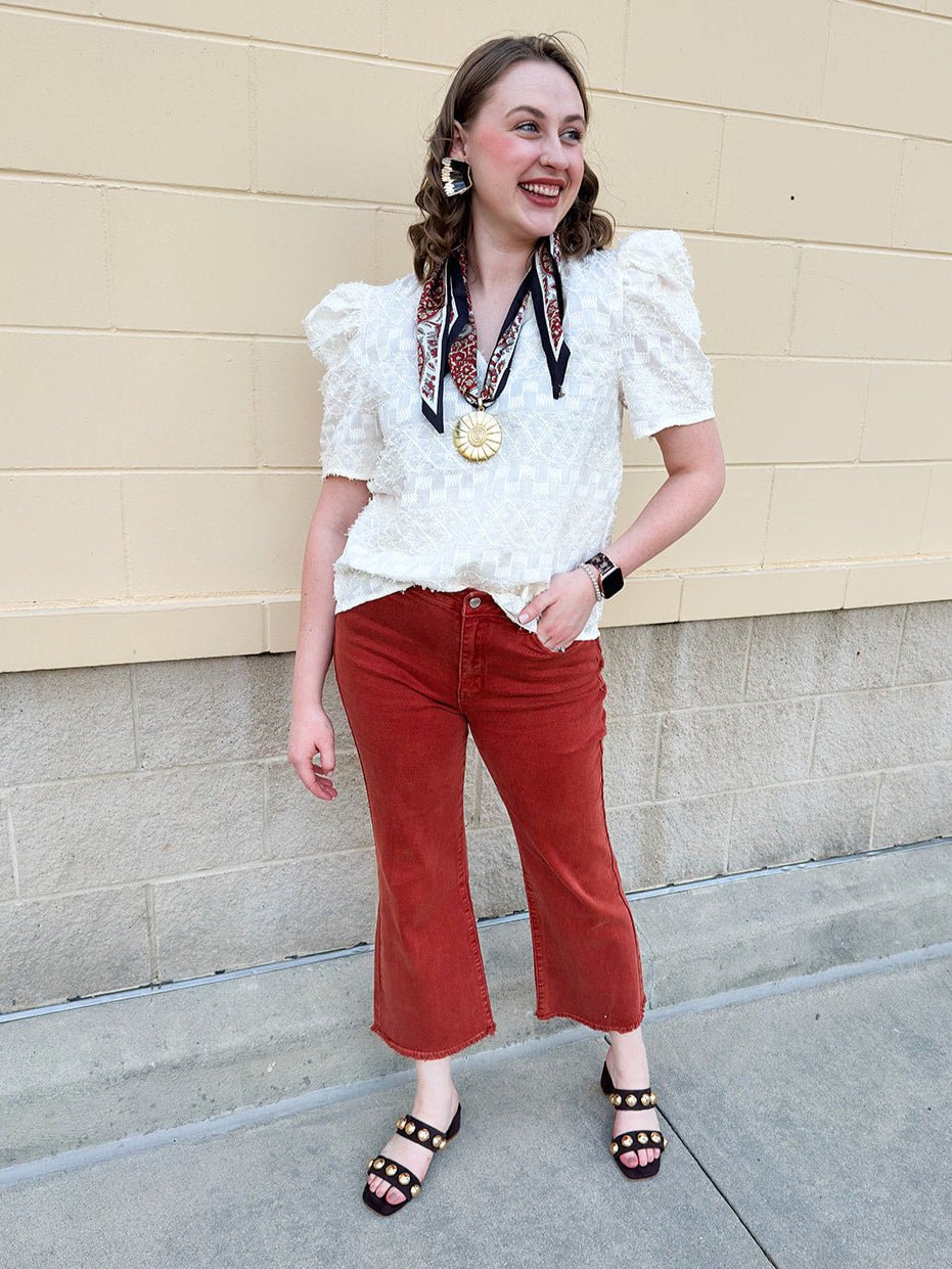 [THML] Toasted Marshmallow Textured Top - The Pink Pineapple 850