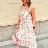 [THML] Verdant Whisper Floral Maxi Dress - The Pink Pineapple 850