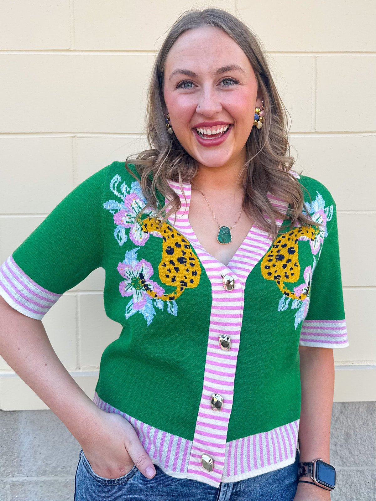 [THML] Wild About You Leopard Cardigan - The Pink Pineapple 850