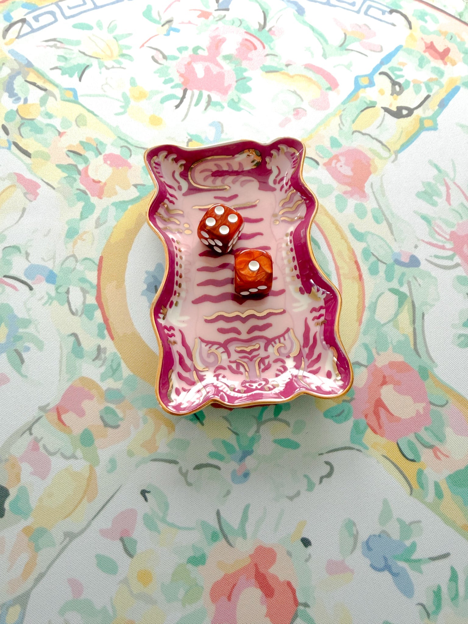 Tibetan Tiger Dice Catchall - The Pink Pineapple 850