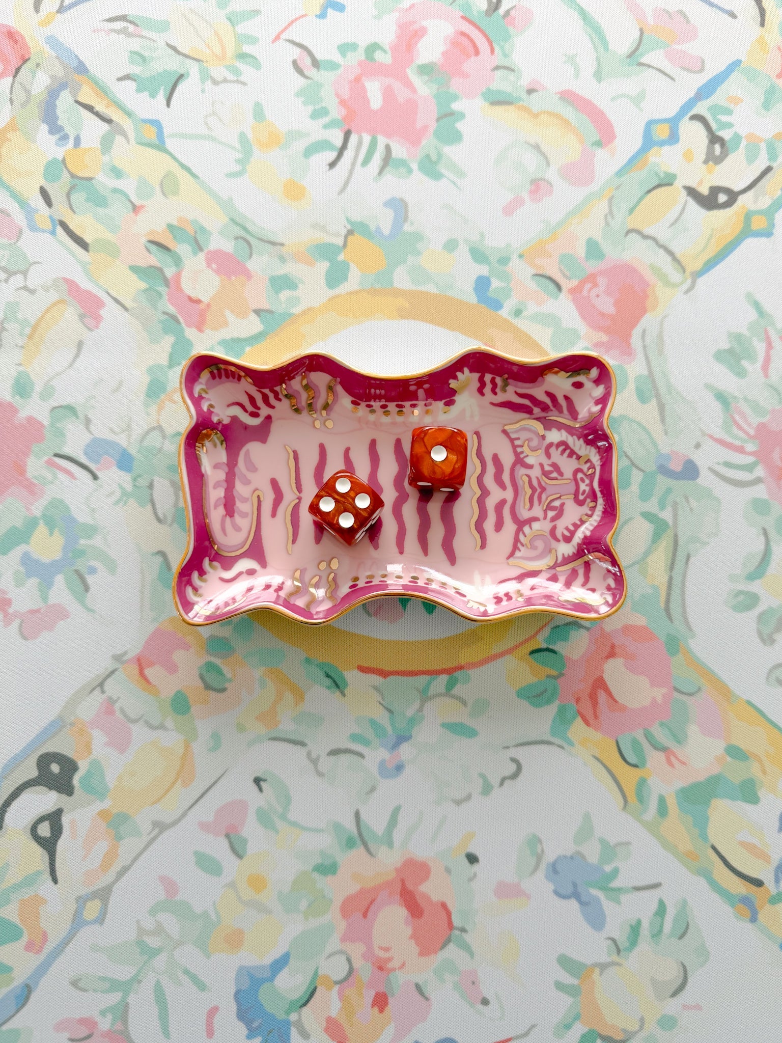 Tibetan Tiger Dice Catchall - The Pink Pineapple 850