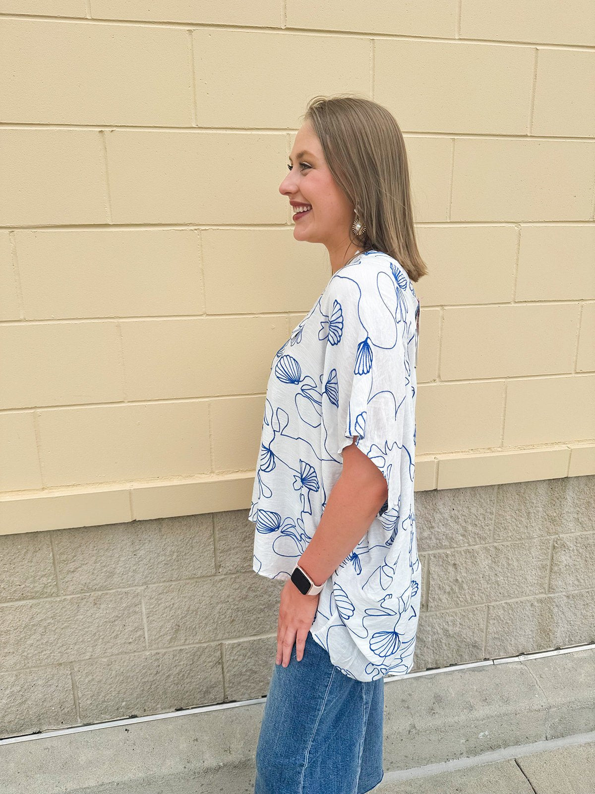 Tide & Treasure Embroidered Top – White - The Pink Pineapple 850