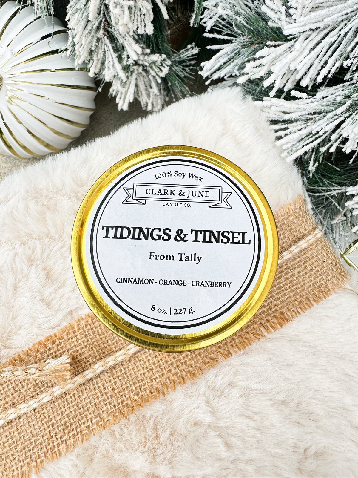 Tidings and Tinsel Tin Candle - The Pink Pineapple 850