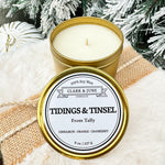 Tidings and Tinsel Tin Candle - The Pink Pineapple 850