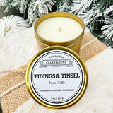Tidings and Tinsel Tin Candle - The Pink Pineapple 850