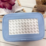 [Tilli Tomas] Light Blue Canvas Cosmetic Bag - The Pink Pineapple 850