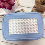 [Tilli Tomas] Light Blue Canvas Cosmetic Bag - The Pink Pineapple 850